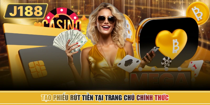 Tạo phiếu rút tiền tại trang chủ chính thức